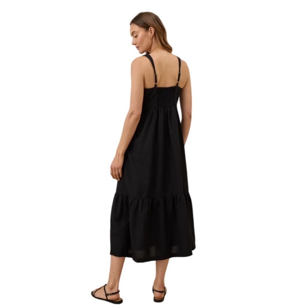 Black Sleeveless V-Neck Maxi Dress - Women - Picture 3 of 11